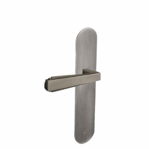 Paire de poignées de portes Laurette Plaques ovales Laiton Paire de poignées de portes Laurette Plaques ovales Laiton