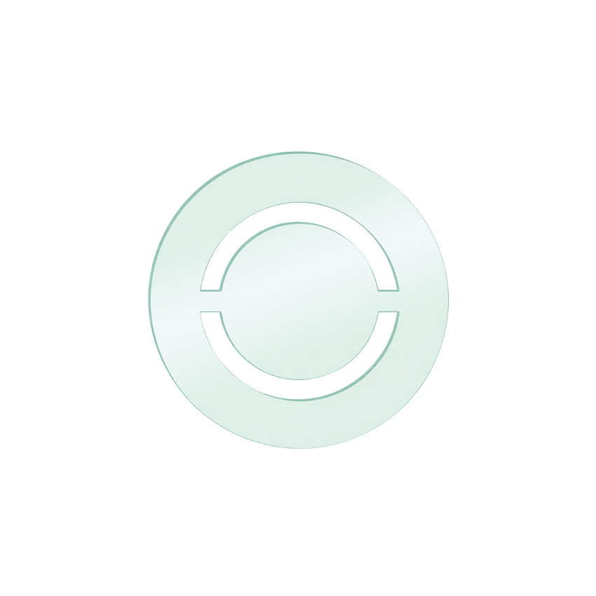 Grille d'aération Nahé ronde en verre 160 x 160mm