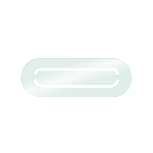 Grille d'aération Nahé ovale en verre 350 x 130mm Grille d'aération Nahé ovale en verre 350 x 130mm