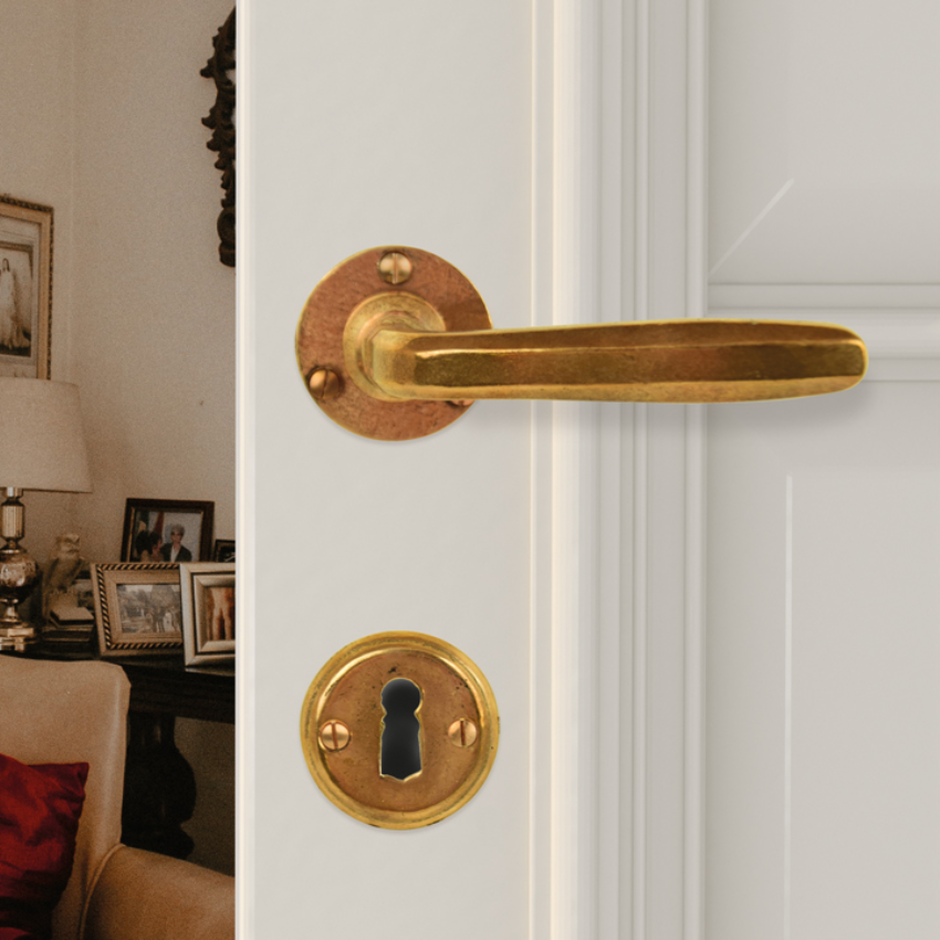 Paire de poignées de portes Ottagonale Bronze