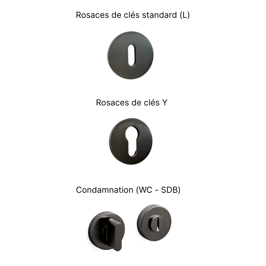 Paire de poignées de portes Aqua Laiton & Verre