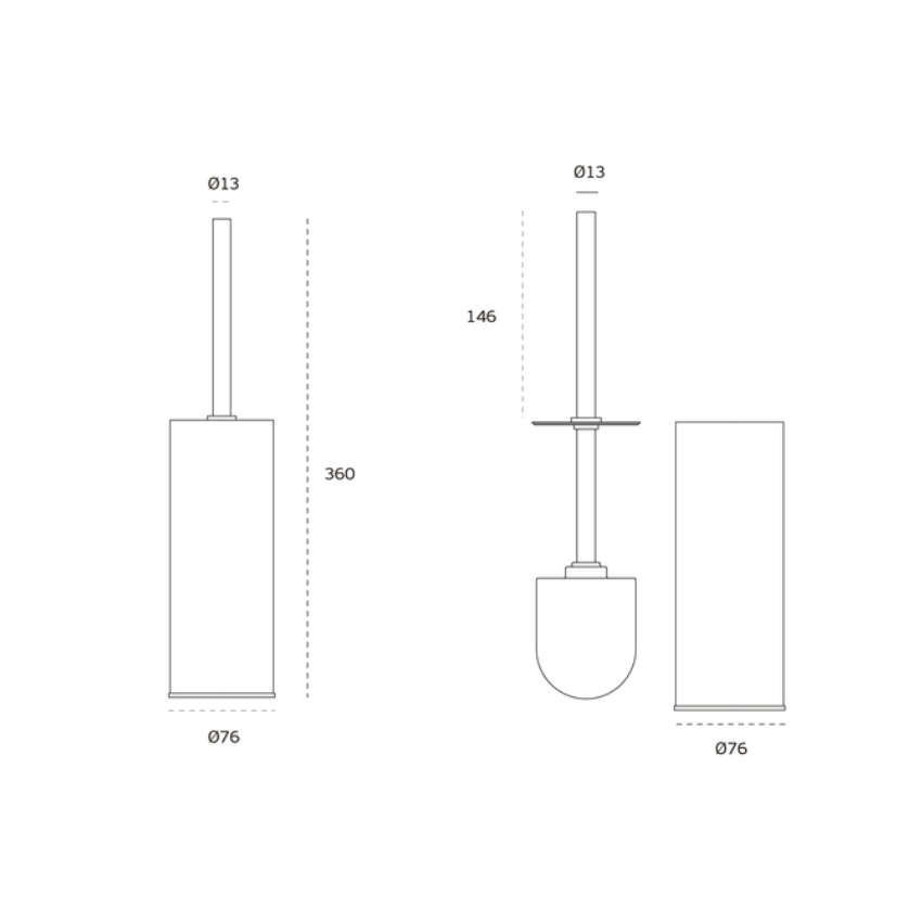 Brosse de toilettes Angulo