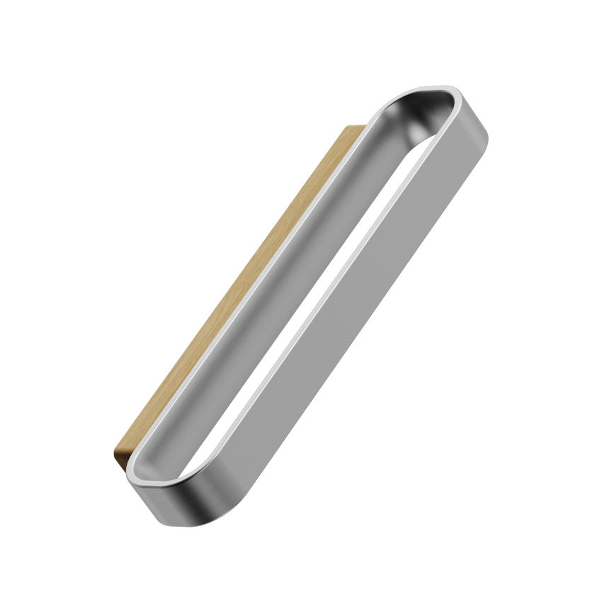 Poignée de meuble Larau bois de chêne et zink