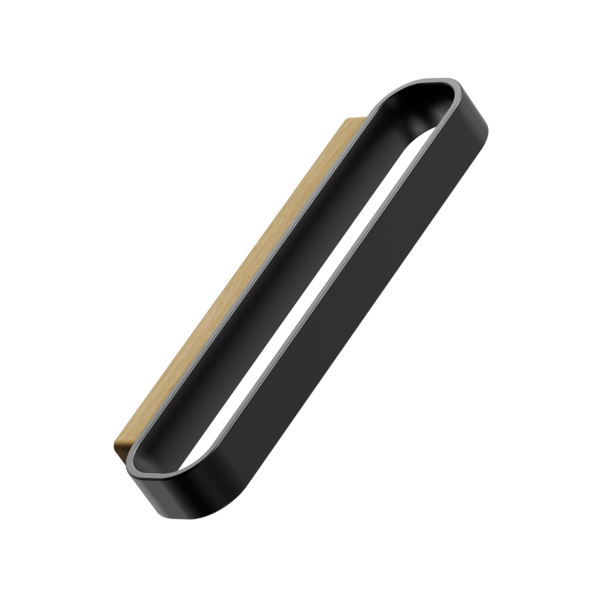 Poignée de meuble Larau bois de chêne et zink