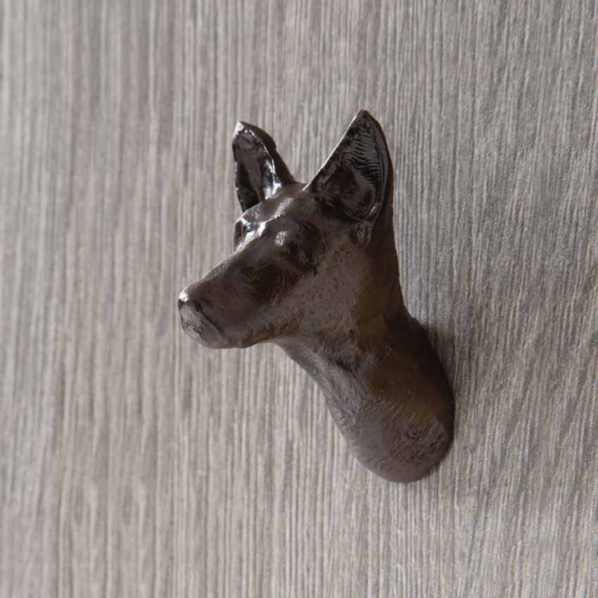 Bouton de meuble Chien Bronze