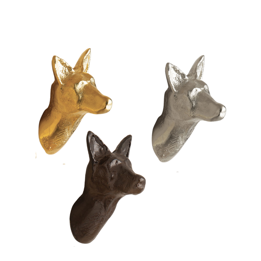 Bouton de meuble Chien Bronze