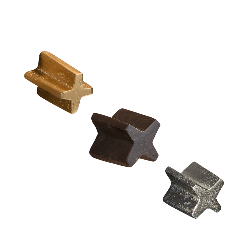 Bouton de meuble Croix Bronze